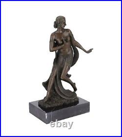 Statue IN Bronze with Base Marble Black Decoration Gift Dance Classic