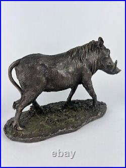 Statue Wild Boar Figure Polystone Bronze Home Decor Made in Italy 20 cm