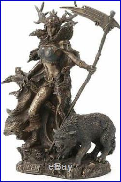 Statue of Hel Norse Goddess of the Underworld Made from Bronzed Resin