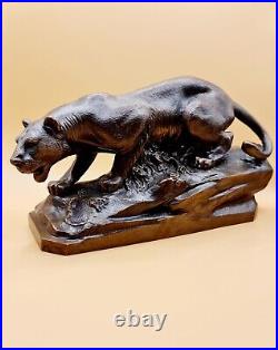 The Lioness Bronze Vintage Russia Bronze Figure Sculpture USSR