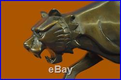 Tiger Safari Asian Wildlife Bronze Statue Hand Made Sculpture Figurine Figure NR