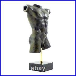 Torso Naked Male Body Statue Sculpture Museum Genuine Bronze Metal Art