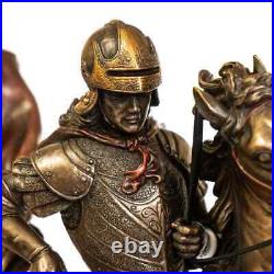 Veronese Figurine George The Victorious Bronze Plated Statue 10 MADE IN ITALY