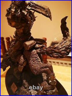 Very Rare Warcraft Orc Wolf Rider Bronze Statue made by Weta for Blizzard