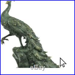 Vienna Austrian Peacock Bronze Sculpture Statue Figurine Hand Made Statue Deal