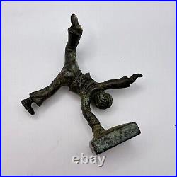 Vintage 1950s Bronze Brass Tumbler Figure Statue Hand Carved Made In Germany Vintage 1950s Bronze Brass Tumbler Figure Statue Hand Carved Made In Germany
