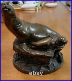 Vintage BRONZE SCULPTURE SIGNED FROM ELTON HAND MADE IN BRITAIN. OBO