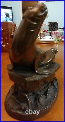 Vintage BRONZE SCULPTURE SIGNED FROM ELTON HAND MADE IN BRITAIN. OBO