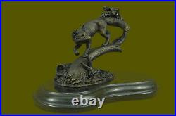 Vintage Bronze Metal Running Fox in Tux Statue Hand Made Sculpture Figurine Deal