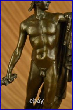Vintage Bronze (Nude) Perseus Beheads Madusa Statue Greek Mythology Nice Patina