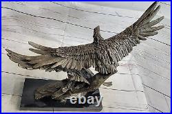 Vintage Collection Handmade Bronze Living Eagle Statue Art Original
