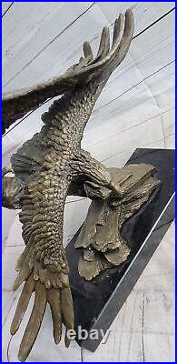 Vintage Collection Handmade Bronze Living Eagle Statue Art Original