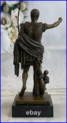 Vintage Grand Tour Emperor Julius Caesar Bronze Statue Hand Made Lost Wax Decor