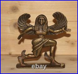Vintage Greek hand made bronze Nike deity figurine