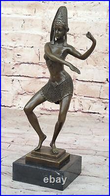 Vintage Hand Made Bronze Sculpture dancer Middle East Morocco India Africa Gift