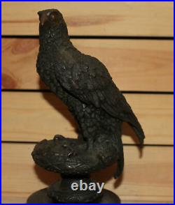 Vintage hand made bronze eagle statuette