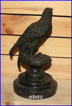 Vintage hand made bronze eagle statuette