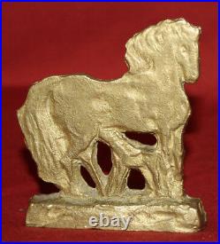 Vintage hand made bronze horse figurine