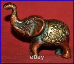 Vintage small hand made bronze/brass elephant figurine