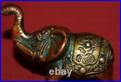Vintage small hand made bronze/brass elephant figurine