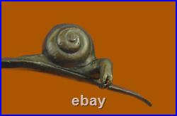 Wax Method Few Snails Statue Branch Abstract Modern Art Figurine Hand Made Art