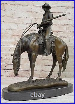 Western American Americana Old School Made by Lost Wax Cowboy Bronze Statue Deal