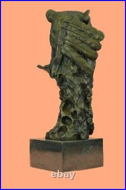 Western Art Native Indian Chief Hot Cast Hand Made Bronze Statue Figurine Figure
