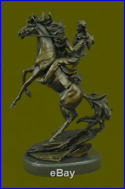 Western bronze statue Hot Cast by Kamiko cowboy on horse Hand Made Sculpture Art