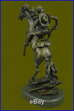 Western bronze statue Hot Cast by Kamiko cowboy on horse Hand Made Sculpture Art