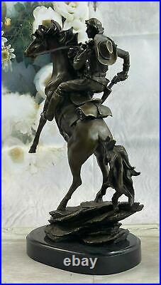 Western bronze statue Hot Cast by Kamiko, cowboy on horse Hand Made Sculpture NR