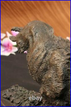 Wild Pig Boar Bronze Animal Sculpture Statue Signed Hand Made Figurine Figure
