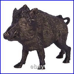 Wild boar in bronze statue sculpture