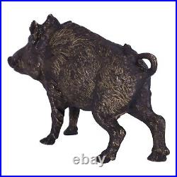 Wild boar in bronze statue sculpture