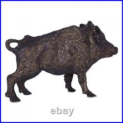 Wild boar in bronze statue sculpture