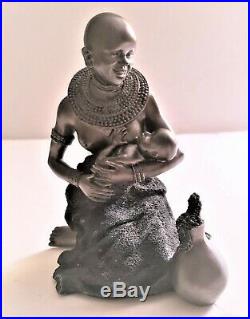 Wonderful Bronze African Woman's statue Africa Art Hand Made KENTON signed