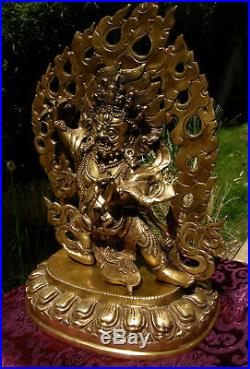 Wonderful Older Mahakala Statue Made from Bronze from Nepal 4,5 KG